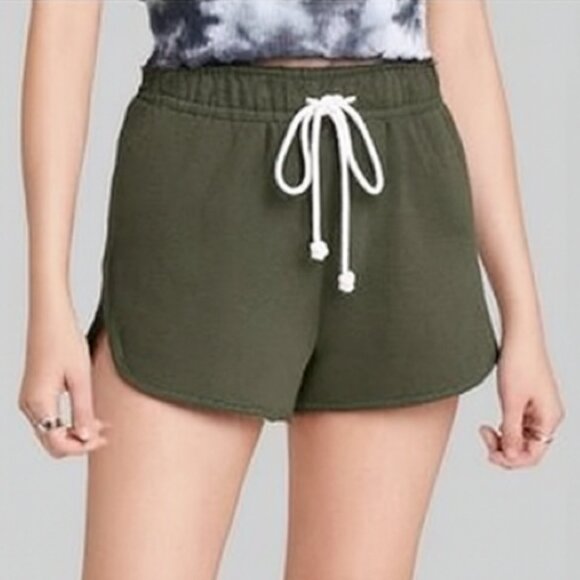 Women's High Rise Dolphin Shorts in Olive - Wild Fable - Picture 3 of 3